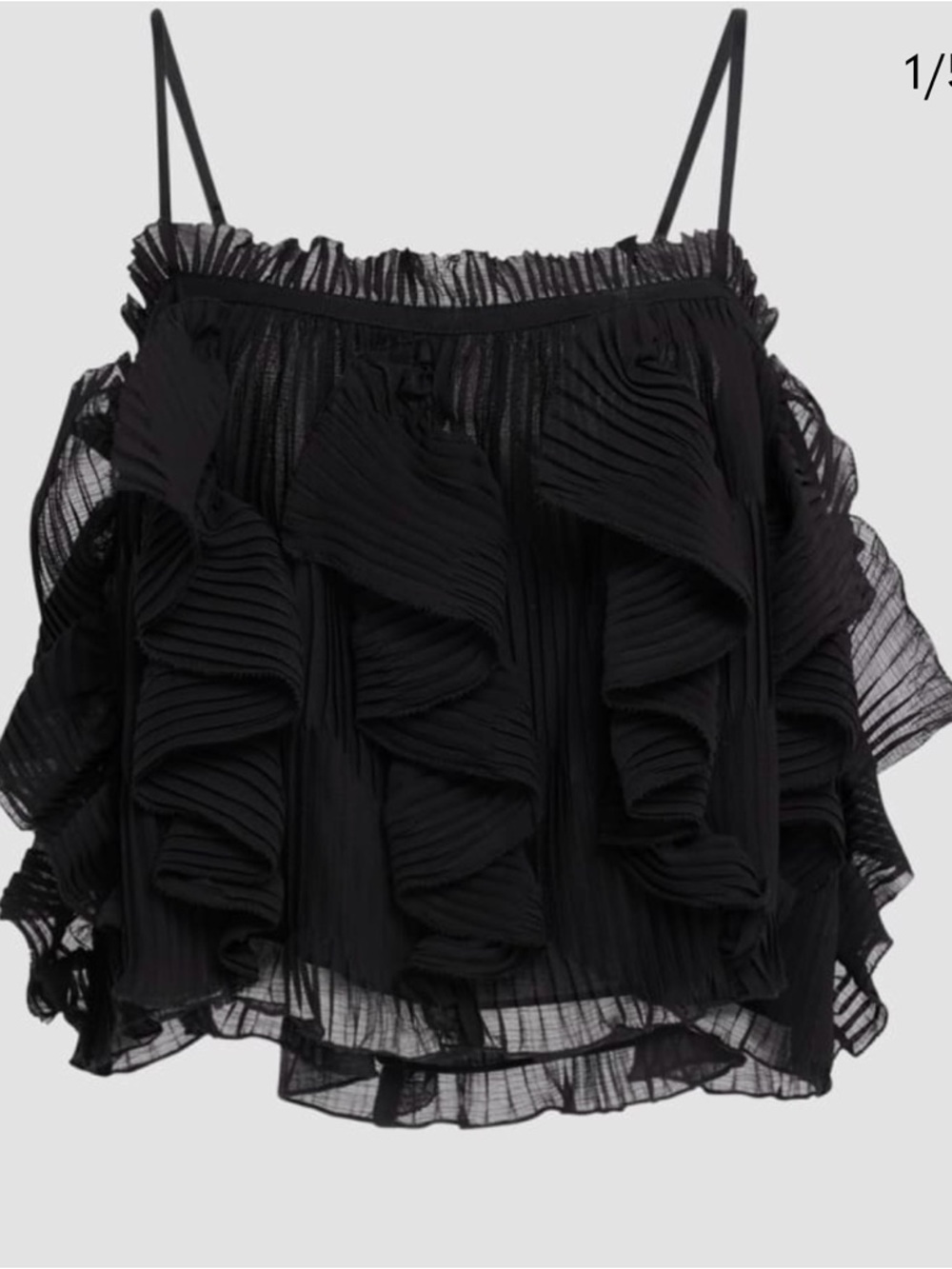 Ramy Brook Shiloh pleated ruffle crop top. Brand new, never worn. Size S